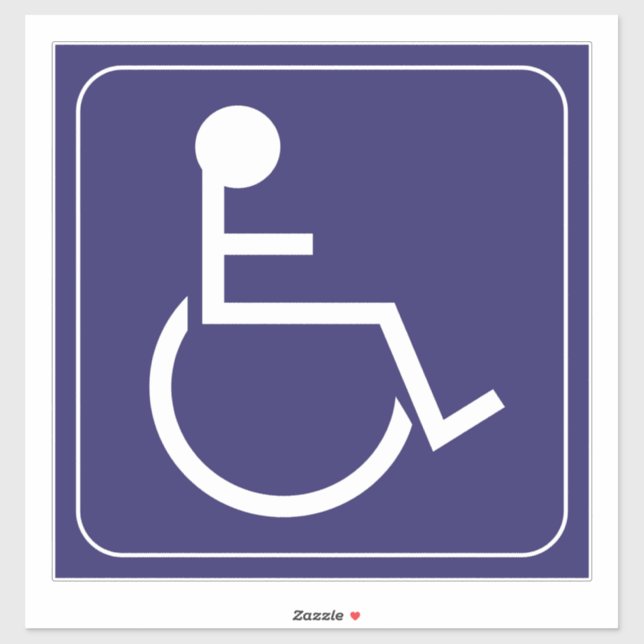 Blue Disabled Wheelchair Sticker Symbol (Sheet)