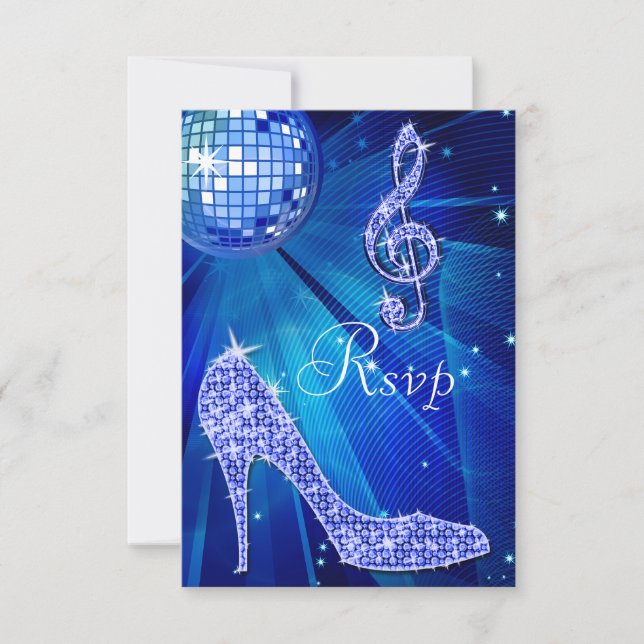 Blue Disco Ball Sparkle Heels RSVP (Front)