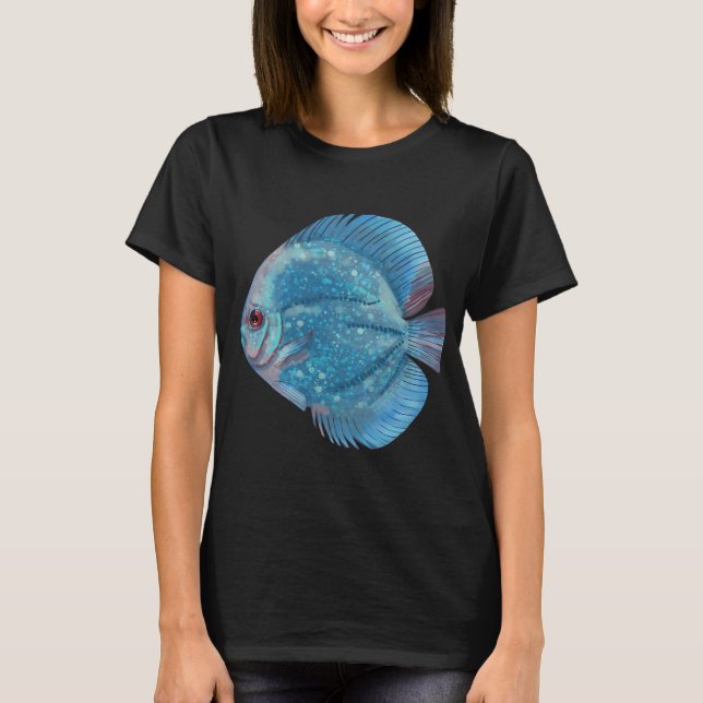 Blue Discus Fish T-Shirt (Front)