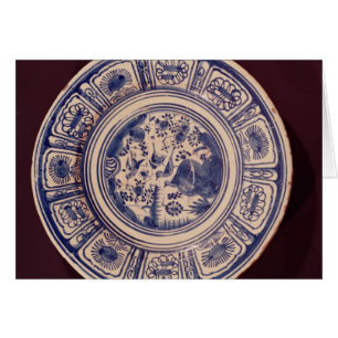 Blue dish, deriving from a late Ming Export