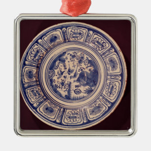 Blue dish, deriving from a late Ming Export Metal Ornament