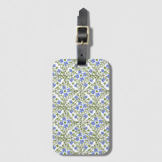 Blue Ditsy Floral Luggage Tag