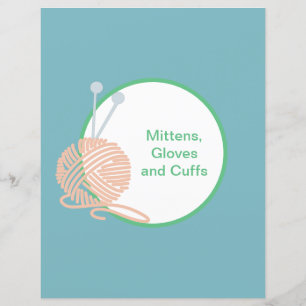 Blue Divider Page - Knitting Pattern Binder Insert