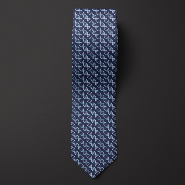 Blue DNA Double Helix Pattern  Tie (Creator Uploaded)