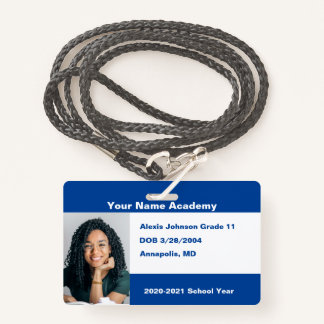 Blue Do It Yourself Custom Homeschool Photo Badge