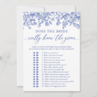 Blue Does the Bride really know the Groom Game