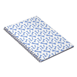 Blue Dog Bones Delicate Cute Puppies Animal Lover Notebook