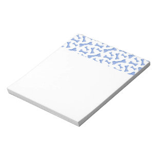 Blue Dog Bones Delicate Cute Puppies Animal Lover Notepad