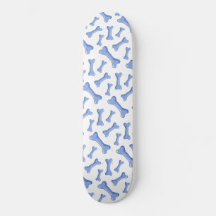 Blue Dog Bones Delicate Cute Puppies Animal Lover Skateboard