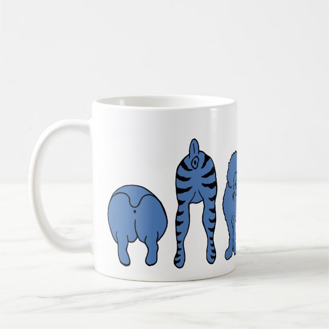 Blue Dog Butts Coffee Mug (Left)