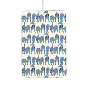Blue Dog Butts Pattern Air Freshener