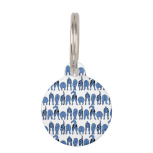 Blue Dog Butts Pattern Pet Tag