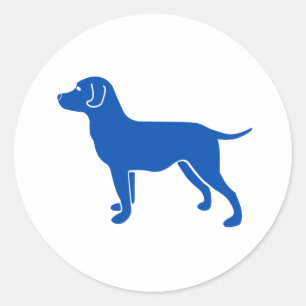 Blue Dog Design  Classic Round Sticker