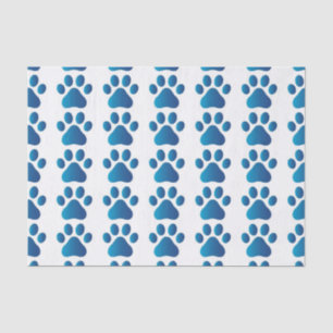 Blue Dog Paw Tissue Paper