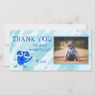 Blue Dog Personalized Thank You Card