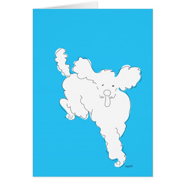 Blue Dog Sitter Thank You Card (Front)