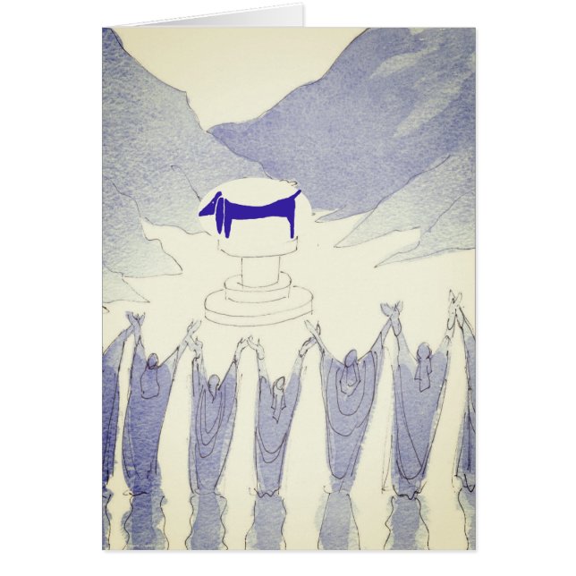 Blue Dog Worship Card (Front)