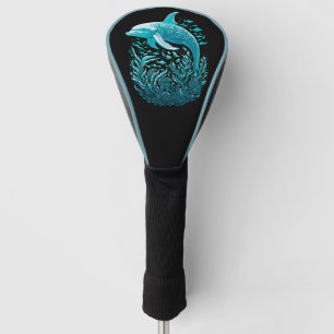 Blue Dolphin Art Golf Head Cover