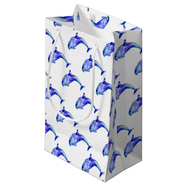 Blue Dolphin Gift Bag (Front Angled)