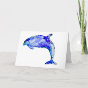 Blue Dolphin Greeting Card