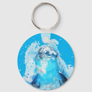 Blue dolphin keychain