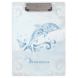 Blue Dolphin Personalized Clipboard