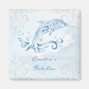 Blue Dolphin Personalized Magnet