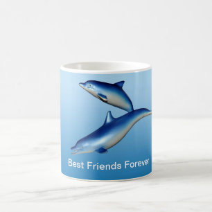 Blue Dolphins Best Friends Forever Coffee Mug
