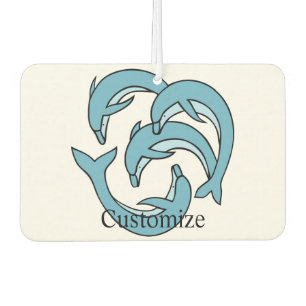 Blue Dolphins circling Thunder_Cove Air Freshener