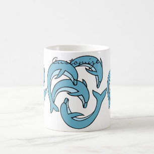 Blue Dolphins circling Thunder_Cove Coffee Mug