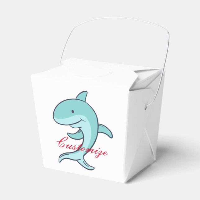 Blue Dolphins Leaping Thunder_Cove Favor Box (Front Side)