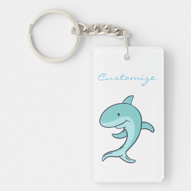 Blue Dolphins Leaping Thunder_Cove Keychain (Front)