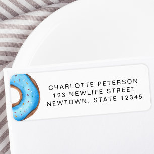 Blue Donut Baby Sprinke Adresse de retour