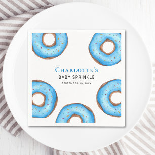 Blue Donut Baby Sprinkle Napkin