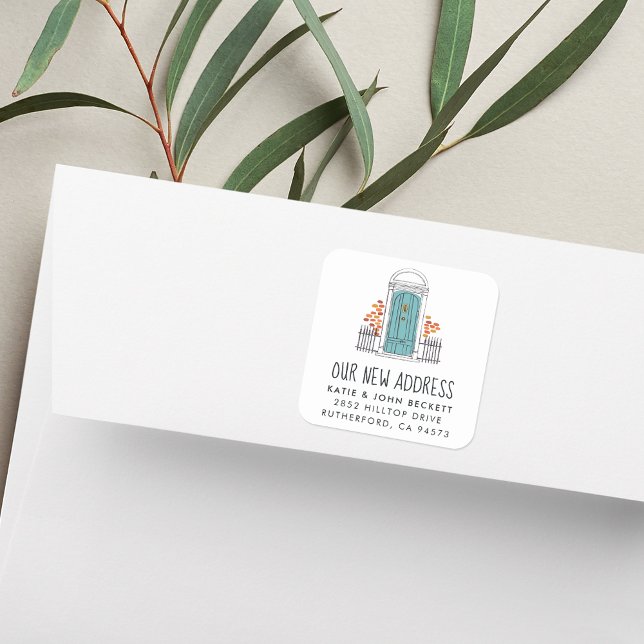 Blue Door Moving Announcement Stickers (Creator Uploaded)