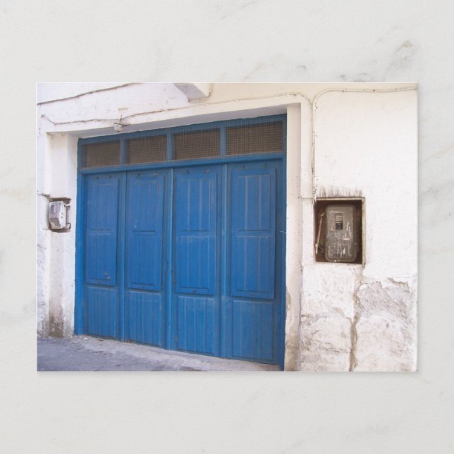 Blue door postcard (Front)