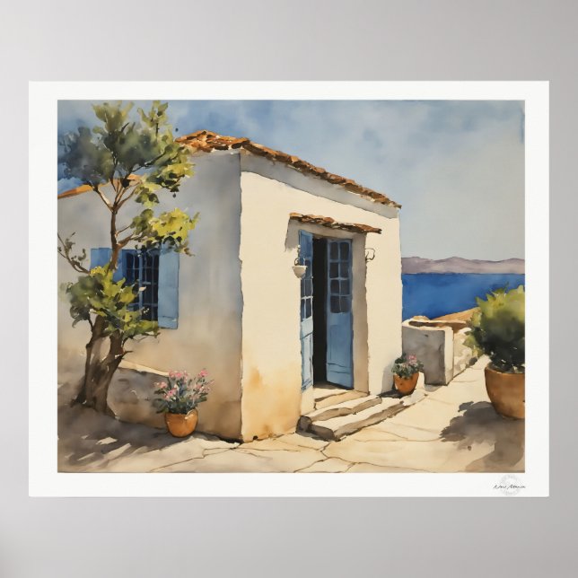 Blue Door Seaside House Poster (Front)