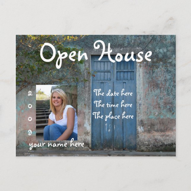 Blue Doors Open House Postcard (Front)