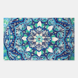 Blue dot art mandala sticker