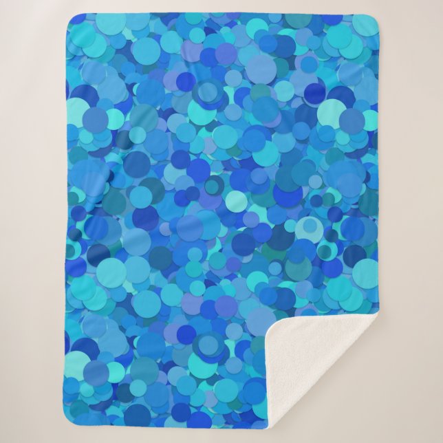 blue dot confetti blanket (Front)