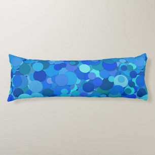 blue dot confetti body pillow