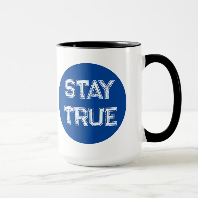 Blue Dot Election Black and White Coffee Mug (Right)