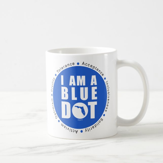 Blue Dot Florida Coffee Mug (Right)