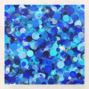 Blue Dot Glass Coaster