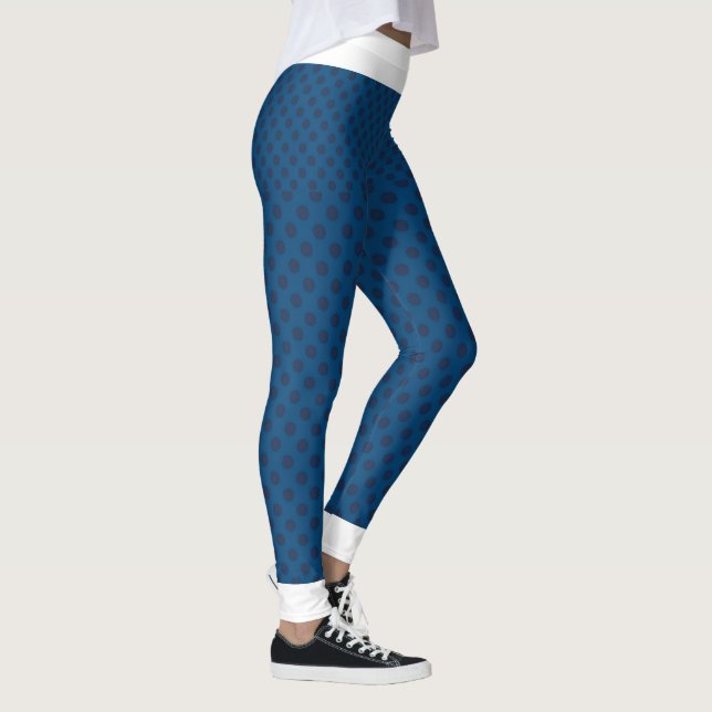 Blue Dot High Waisted Leggings  (Right)