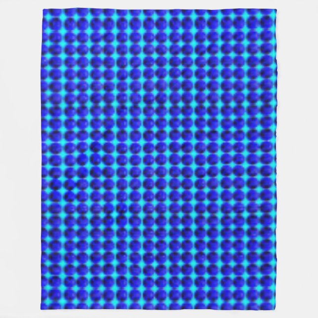 Blue Dot Large Fleece Blanket (Front)
