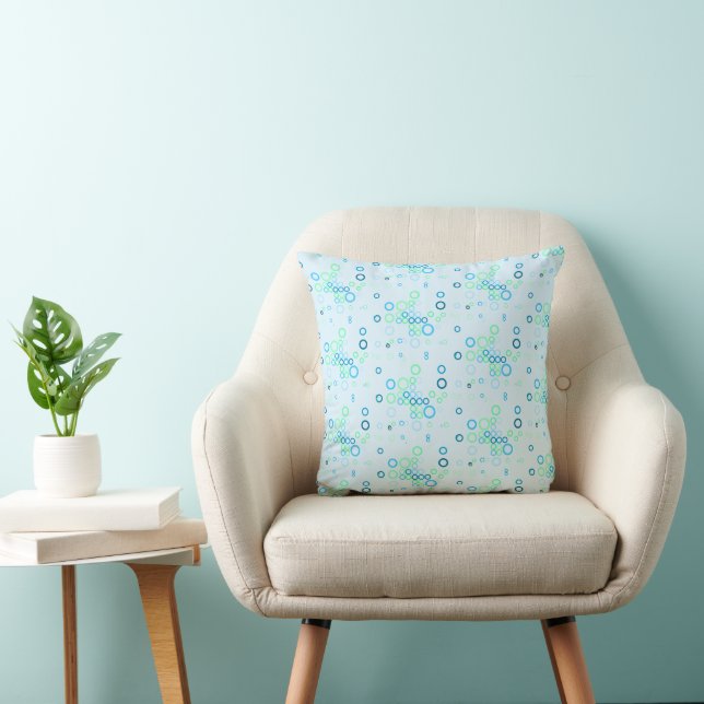 Blue Dot Pattern Pillow (Chair)