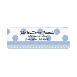 Blue Dots Address Label