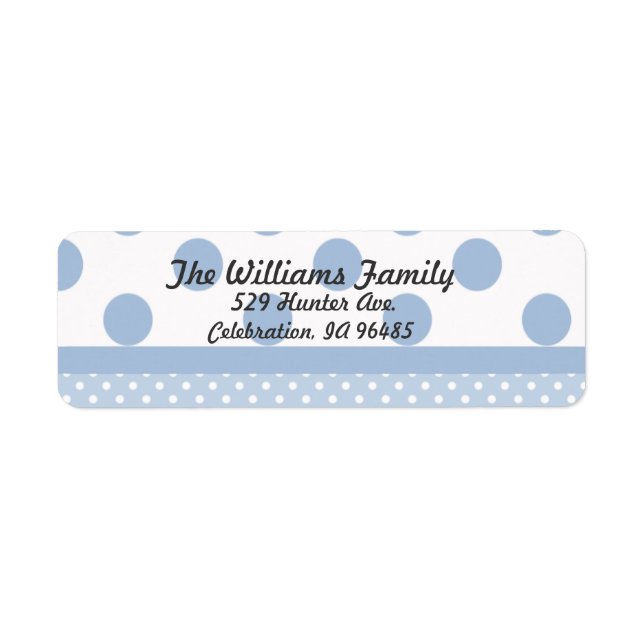 Blue Dots Address Label (Front)