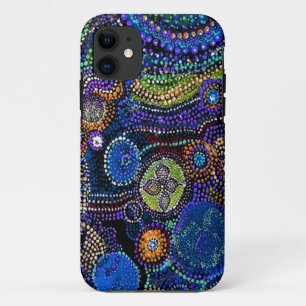 Blue Dots Artistic Swirls iPhone SE/5/5s Case